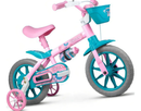 Bicicleta Infantil Aro 12 Rosa Cestinha
